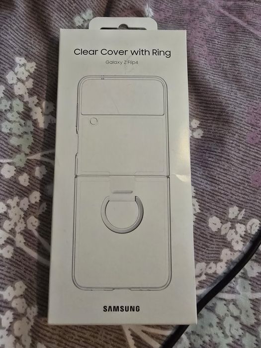 Galaxy Flip 4 Clear Cover with Ring