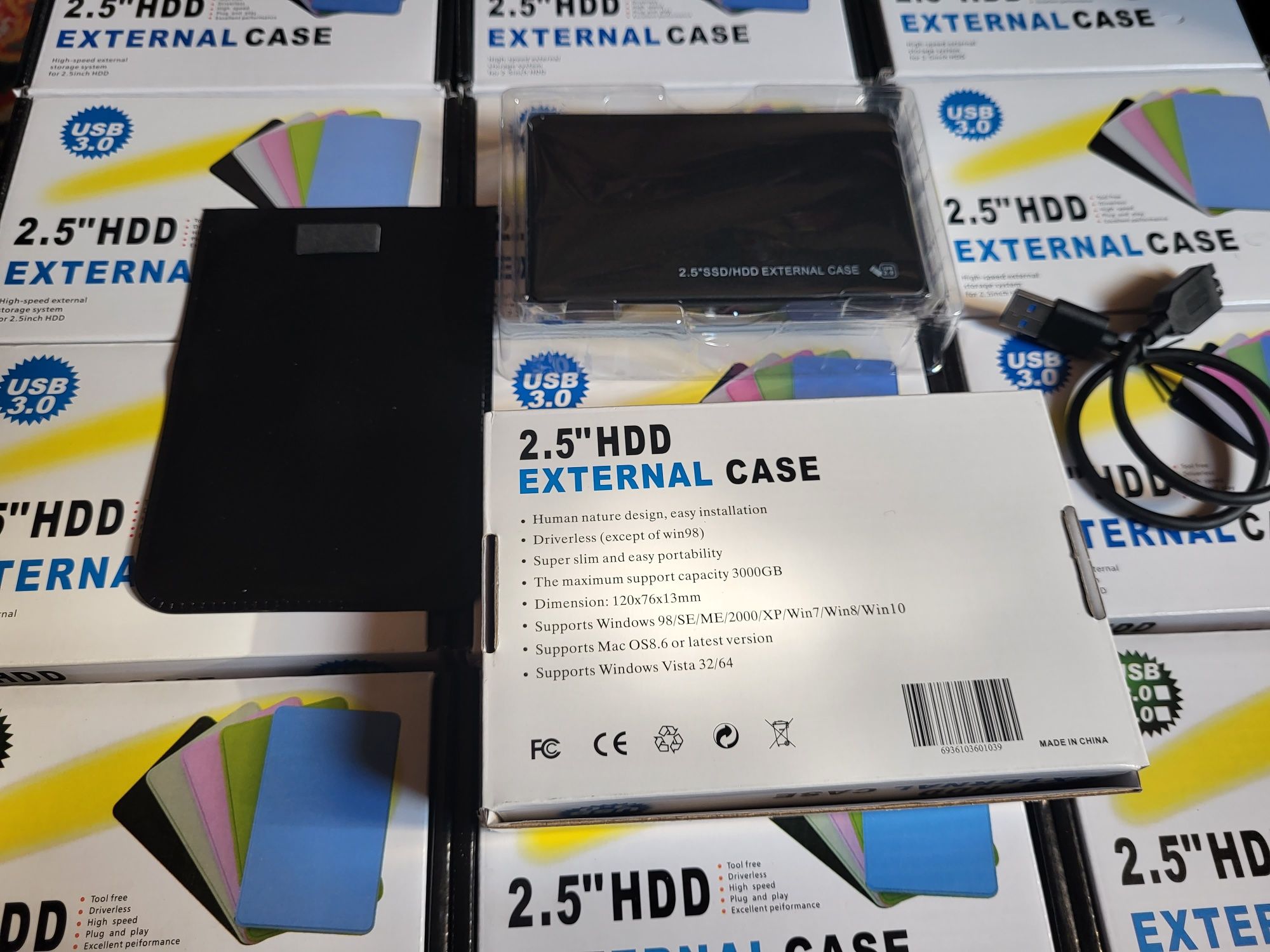 Новые case для usb 3.0  2.5" HDD и SSD. Корпуса external Штучн. 75тыс