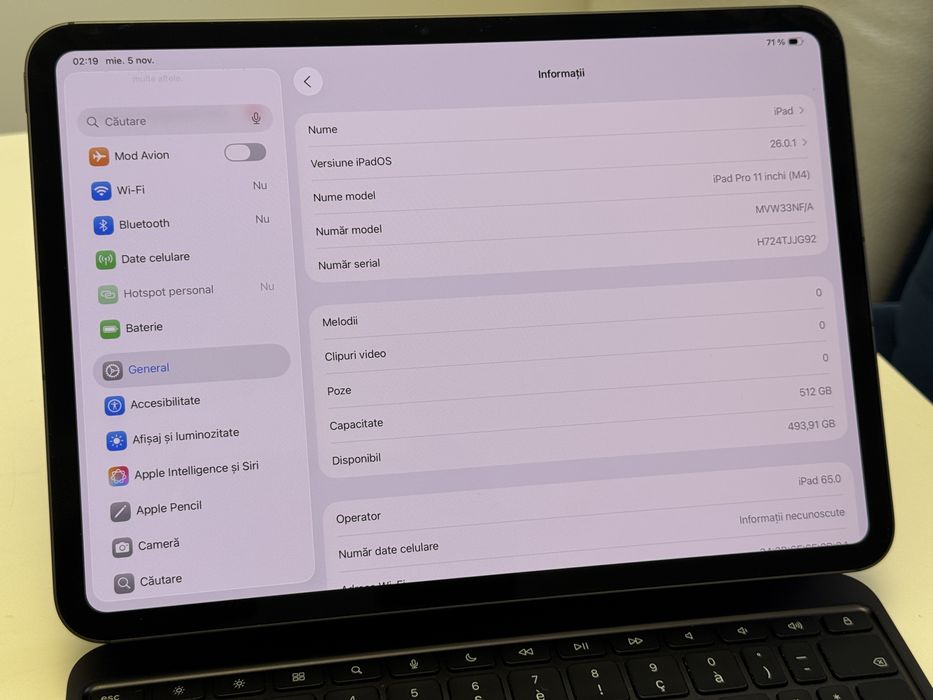 Apple iPad Pro 11" (2024), 512GB, Wi-Fi, Standard glass, Space Black