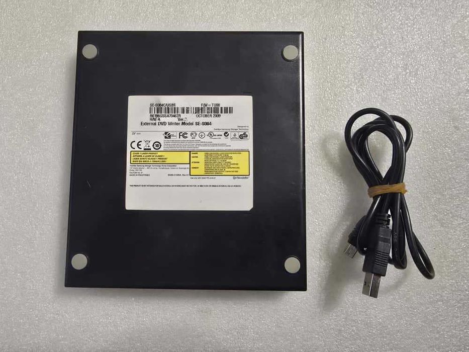 DVD Writer Samsung USB 2.0 SE-S084C/USBS, DVD+RW & CD-R DVD Writer