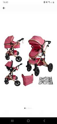 Carucior 3 in 1 cu suspensi, BabyDary.