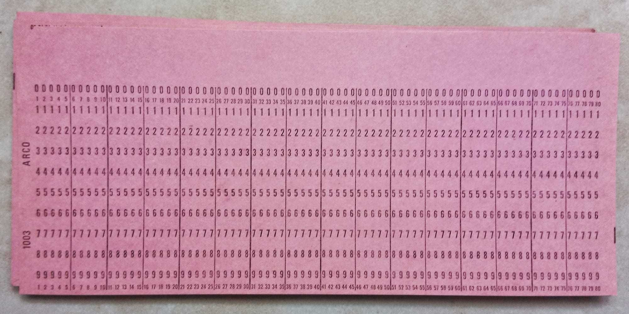 Cartele calculator vechi - neperforate. roz.