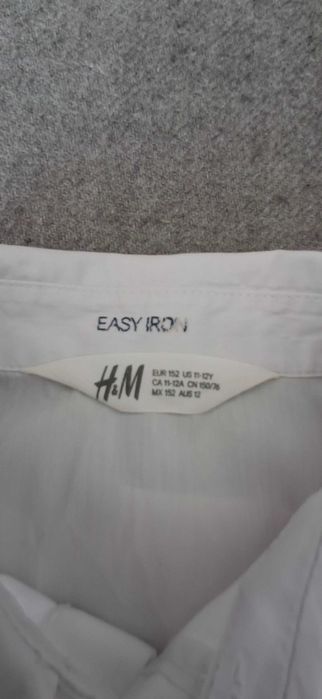 Бяла риза за момче, р-р 158 H&M
