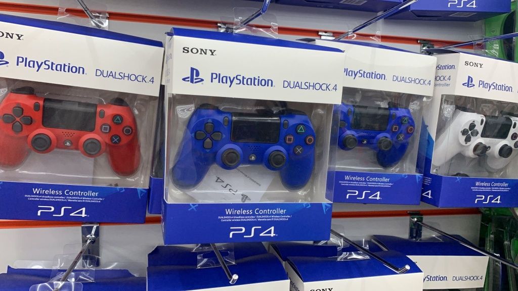 Dualshock 4 синий красный цвет на пс4 джостик