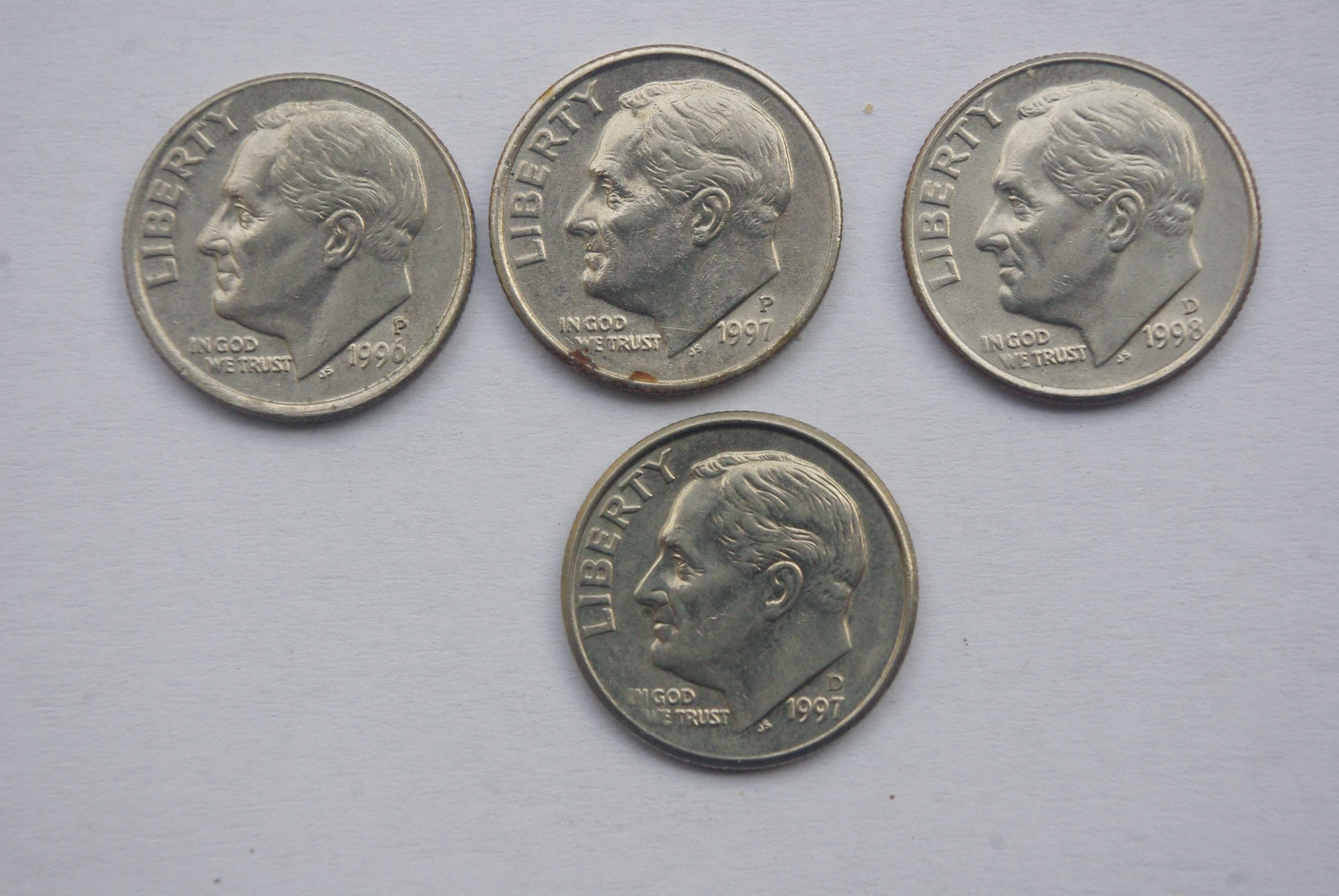 Colectie 14 bucati de 10 centi (dime) USA anii 1965 - 2007