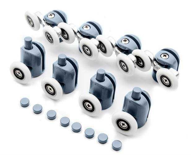 Комплект от 8 ролки за душ кабина, лесен за преместване тип лагер