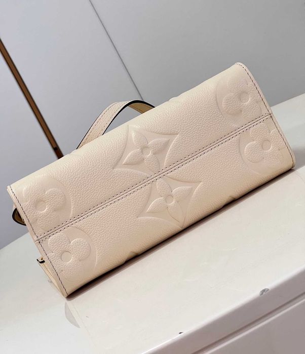 Geanta Louis Vuitton Onthego 25cm, ivory, tip Premium