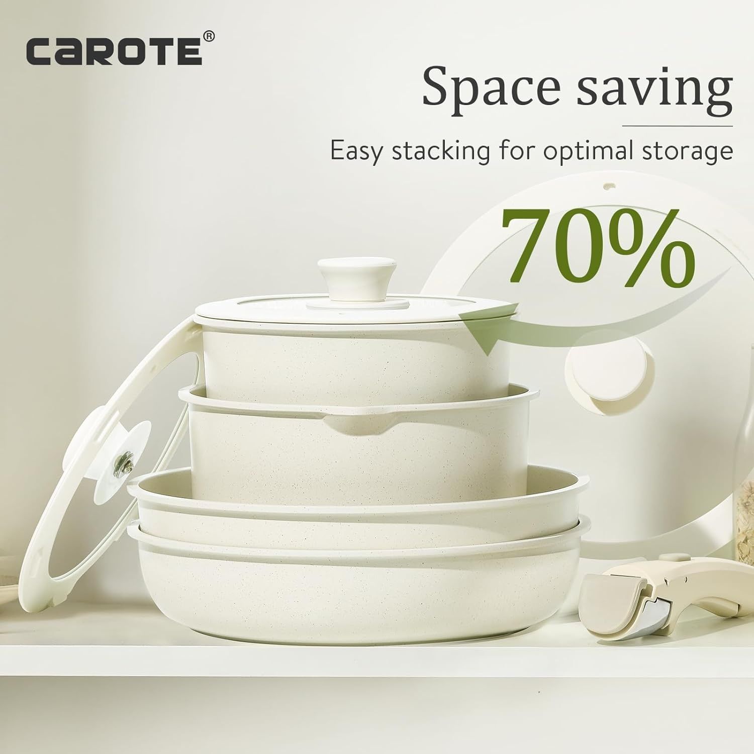 50%Намалено!Висококачествен! Комлект от11бр. Carote, Гранит,Незалепващ