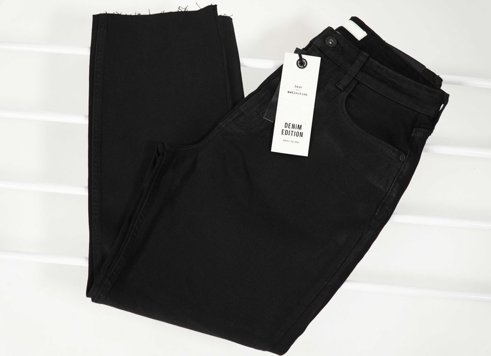 Blugi negri model lucios River Island Luxe Collection 38