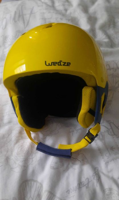 Детска ски каска Wedze H KD 500 (Decathlon); Жълта/сини елементи