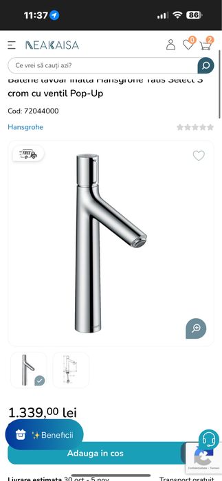 Baterie hansgrohe talis select S