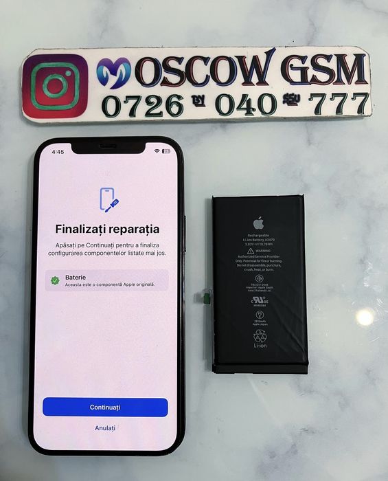 [OEM] Apple Acumulator iPhone 12/13/14/15 Fără Erori ! Garanție