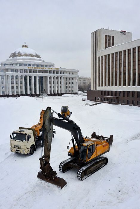 Чистка Снега Уборка Очистка Снег Экскаватор Вывоз Погрузчик