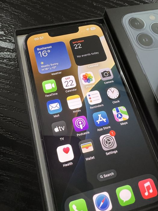 Apple iPhone 13 Pro Sierra Blue 128GB neverlocked, factura, impecabil