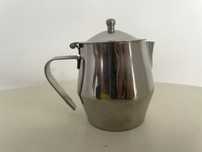 zaharnita WMF anii 1950 din inox cu stanta marcaje pt ceai cafea etc