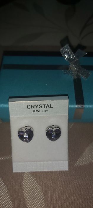 Обеци с кристали, тип Сваровски