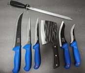 SET Cutite Macelarie Blue Edition 7 piese
