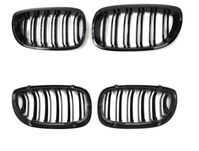 Grile Nari Duble M Design BMW Seria 3 E46 Negru Lucios LCI facelift