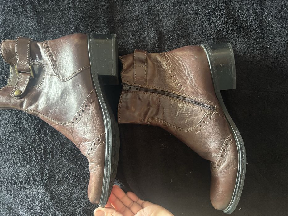 Ghetute piele naturala culoare maro