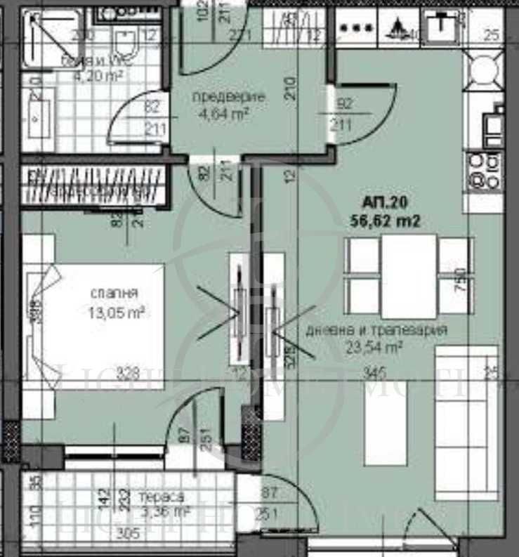 Продава се Двустаен апартамент в Пловдив, Тракия - 66 кв.м за 1288 €/кв.м - Снимка #1