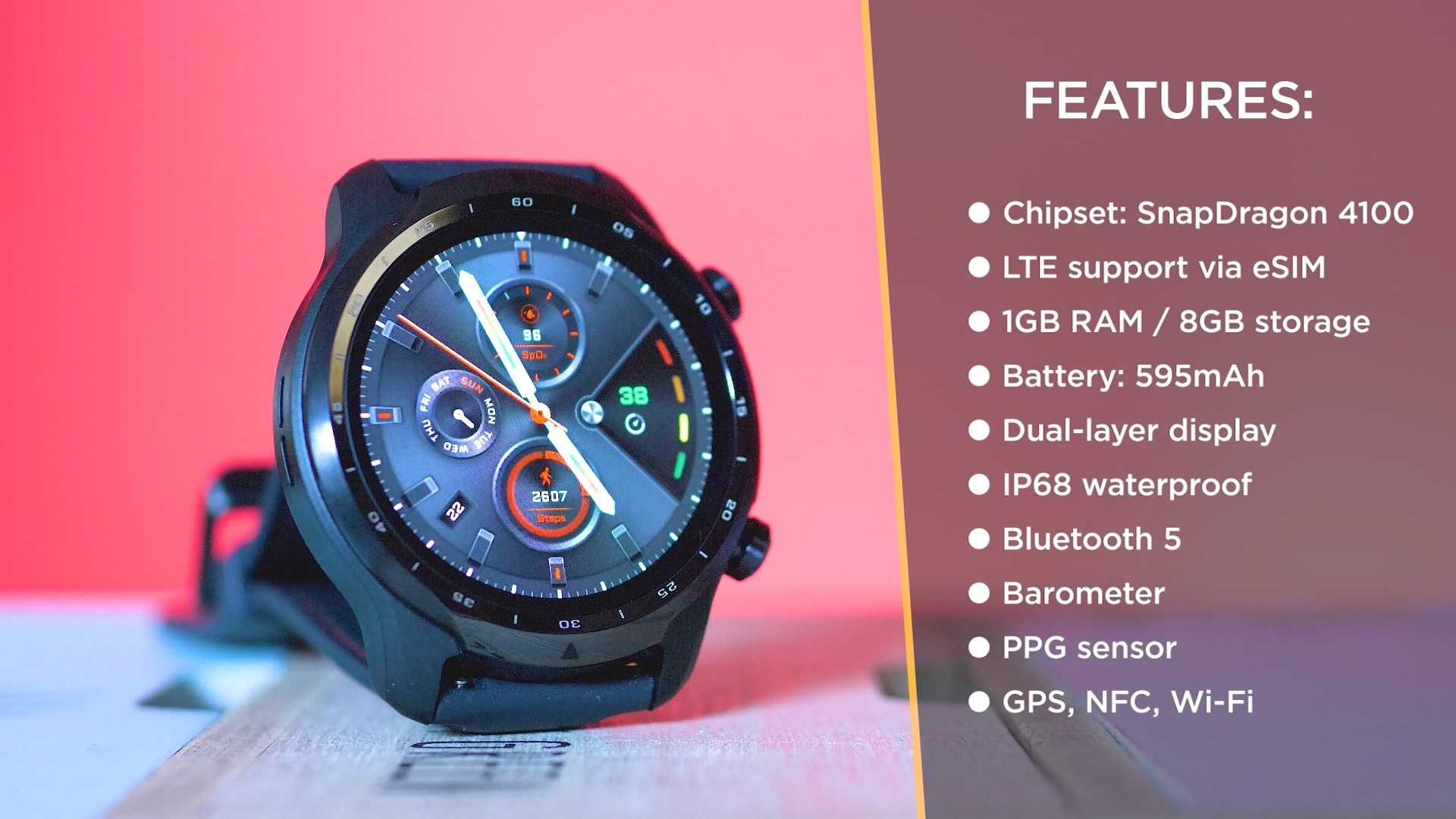 Ticwatch Pro 3 LTE - почти нов