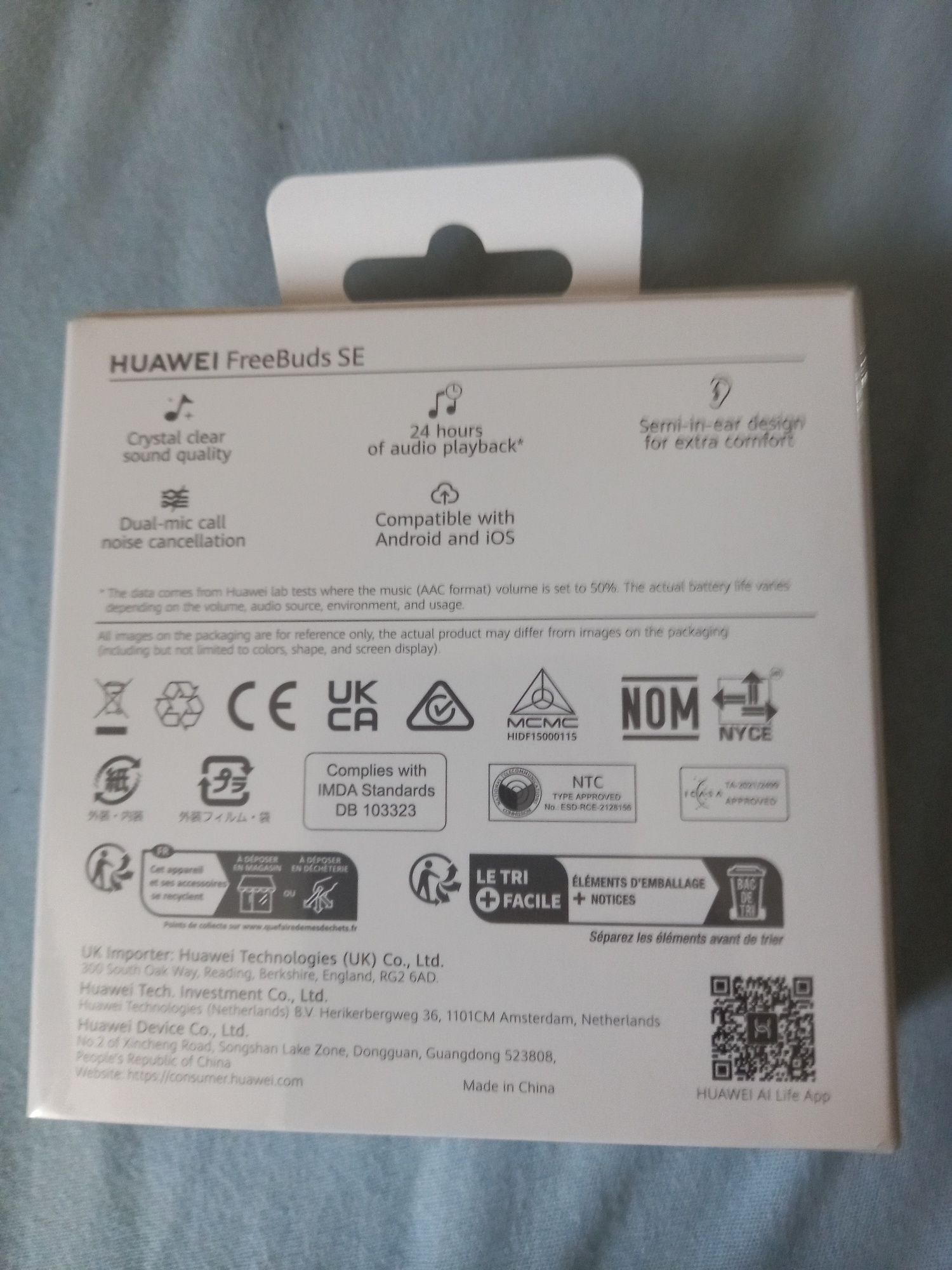 Casti wireless Huawei FreeBuds SE.