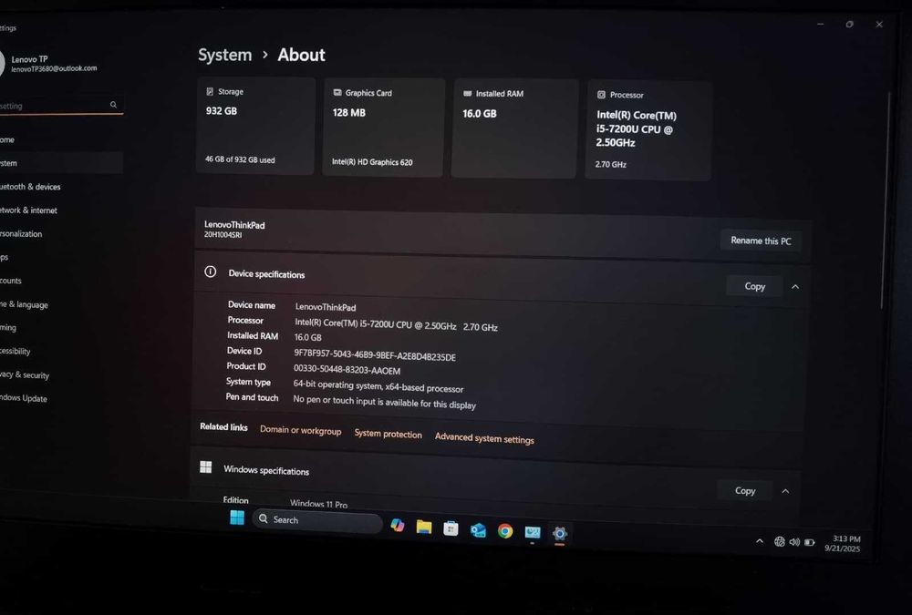 Laptop Lenovo ThinkPad E470 i5-7200U