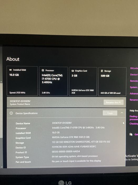 I7-6700 + gtx 1060 3gb [16 gb RAM] + placa de baza cu garantie 20 luni