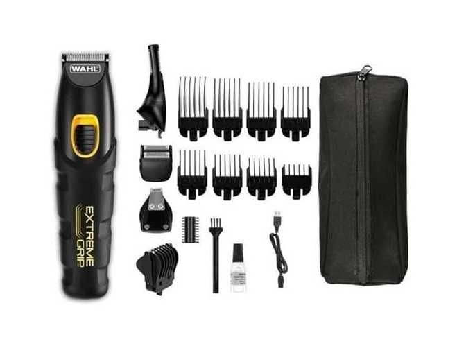 Тример за брада Wahl Extreme Grip 09893/0440, 100-240V, 50-60Hz, калъф