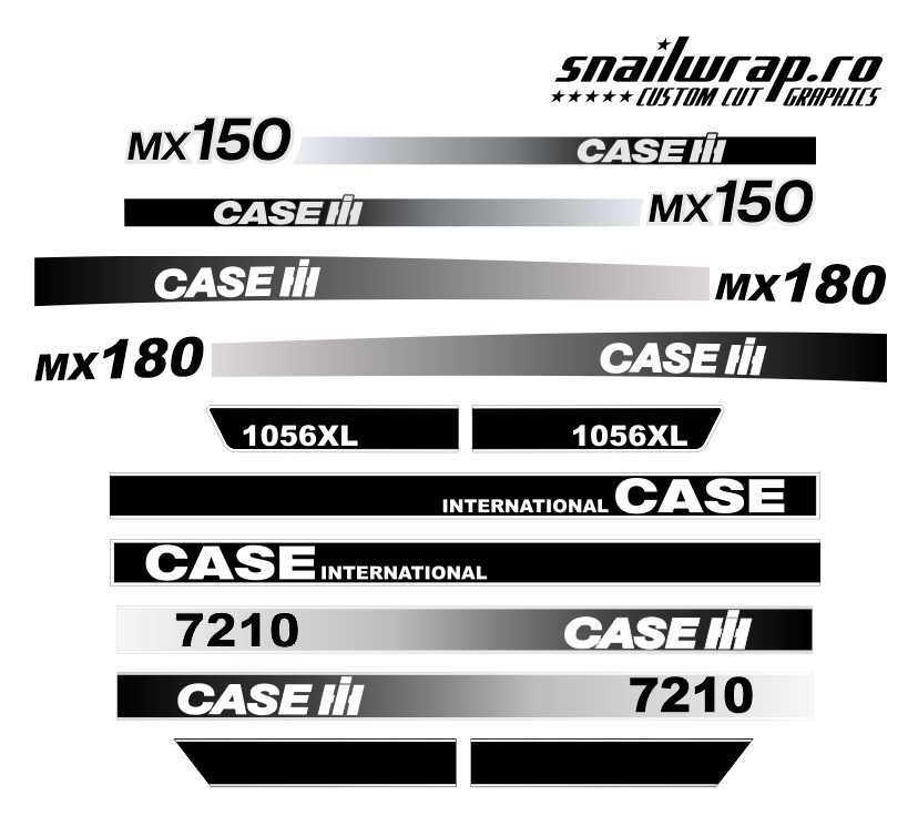 Stickere autocolante / dungi CASE 4210, 4230, 5140, 7210, 7230, mx110