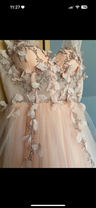 Rochie lucrata manual matase