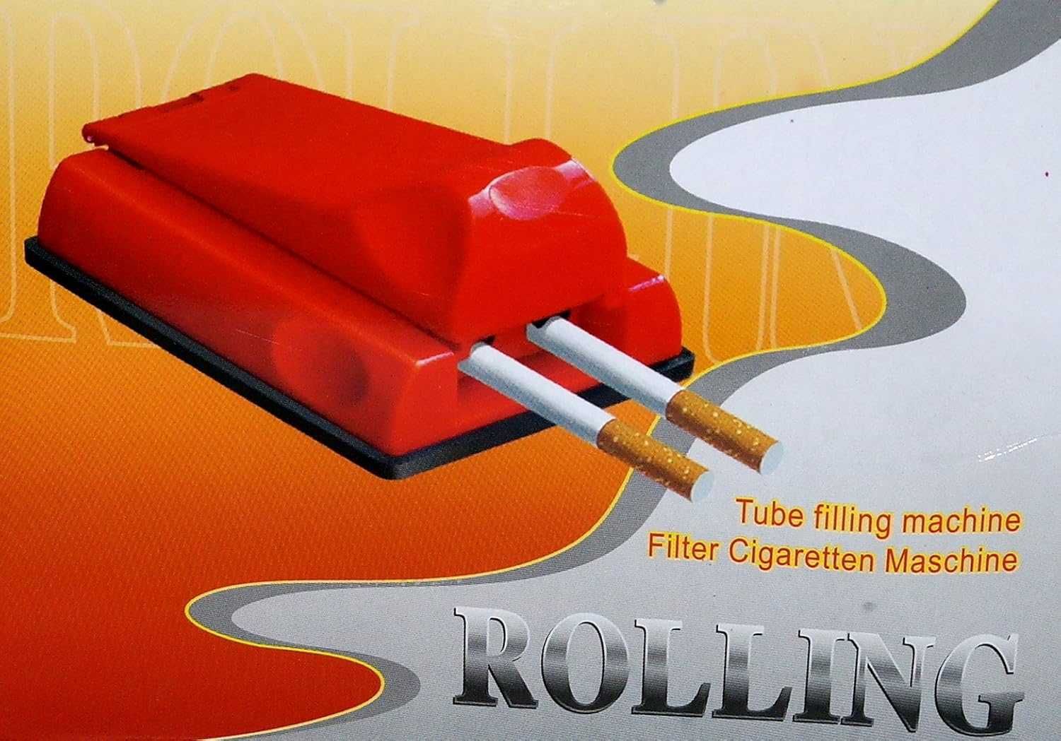 Aparat dublu de injectat tutun, manual, rosu