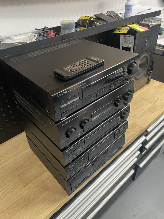 Linie kenwood amplificator a-77 egalizator ge-760 cd dp-m87 deck x 87