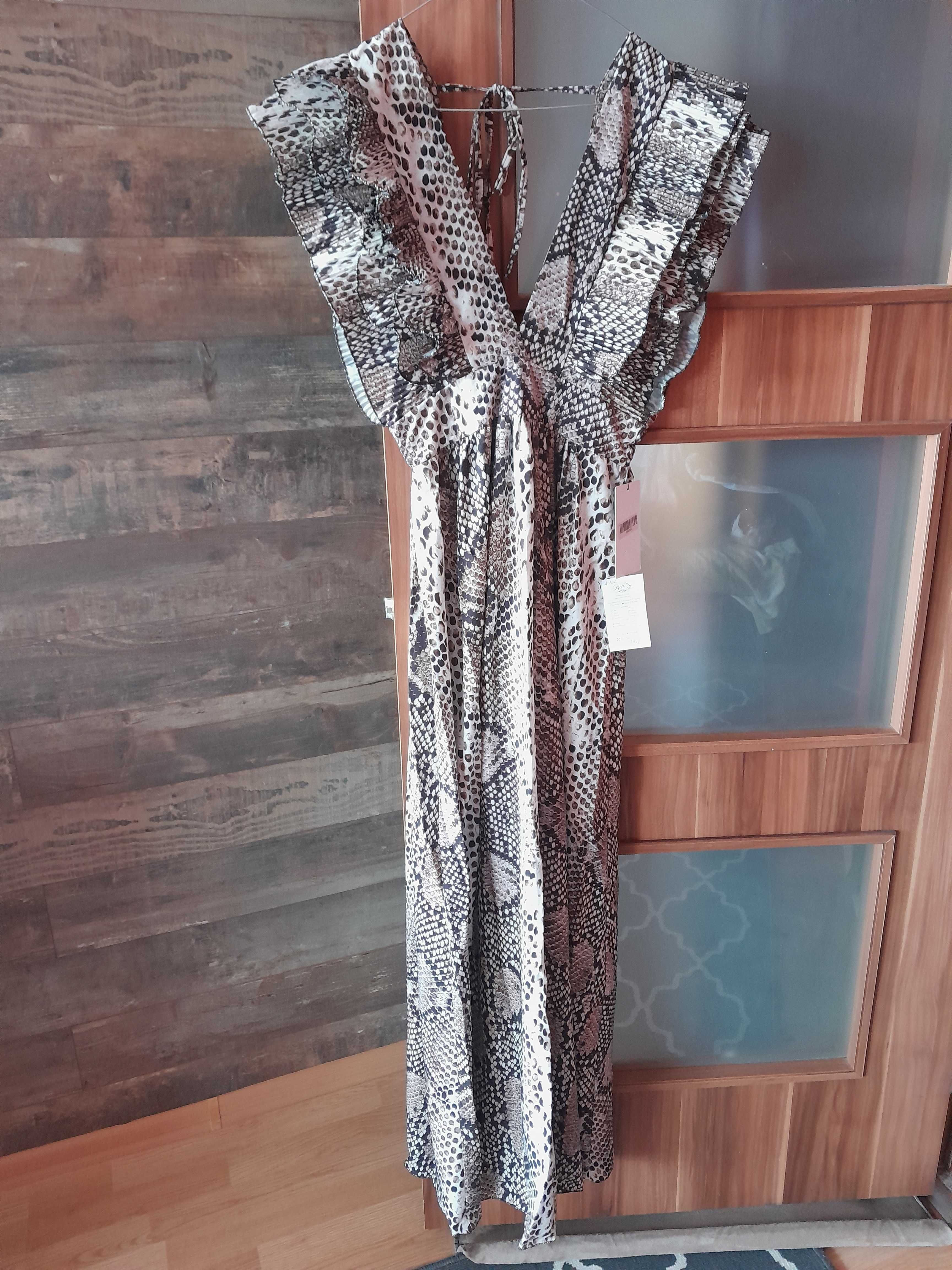 Дамска рокля със змийски десен