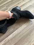 Ghete piele naturală negre mărimea 39