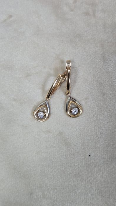 Серьги золотые ЖанТаС ломбард Астана