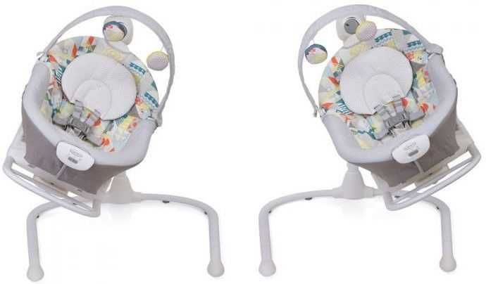 Бебешка люлка Graco - Duet Sway 2 в 1, сива