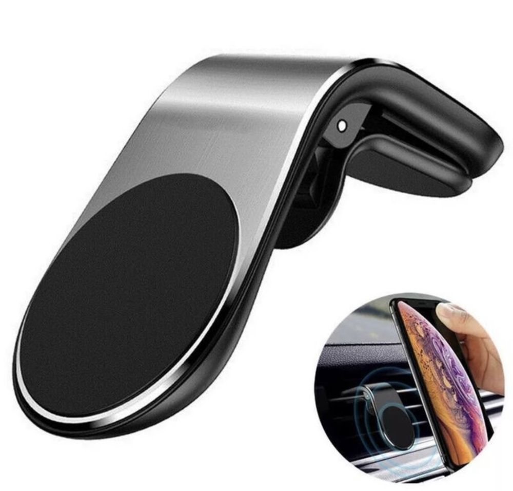 Suport Magnetic Auto cu Adeziv si Clips Telefon cu Placuta Metalica