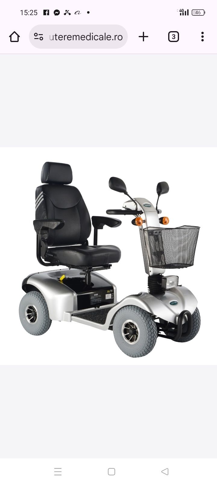 Carucior electric pentru persoane cu dizabilități