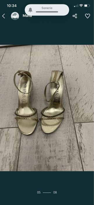 Sandale din piele naturala Otter, Musette, Only