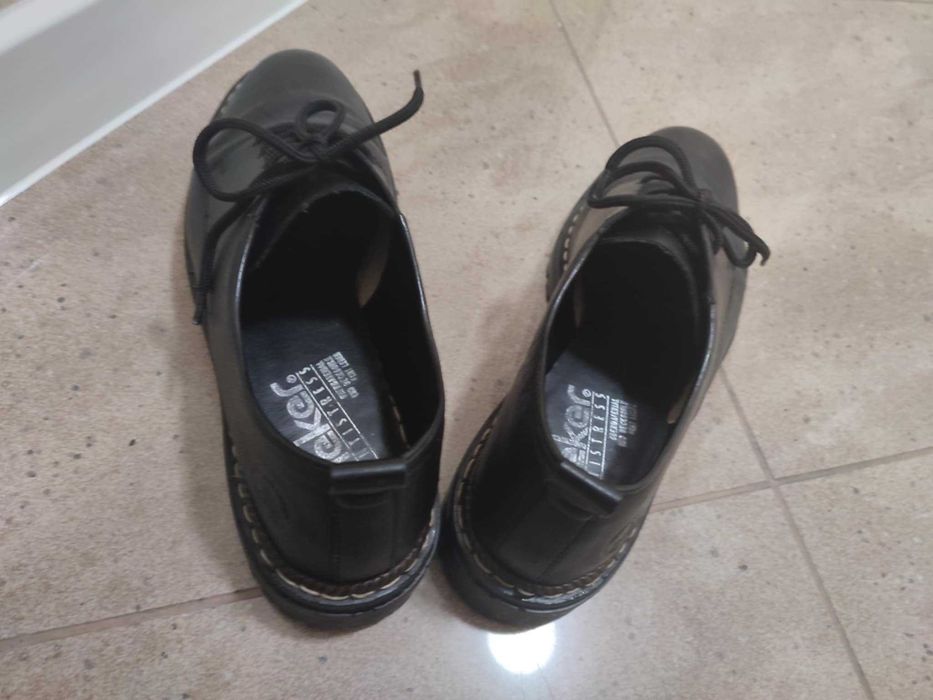 Дамски обувки Rieker затворени от естествена кожа черни номер 42