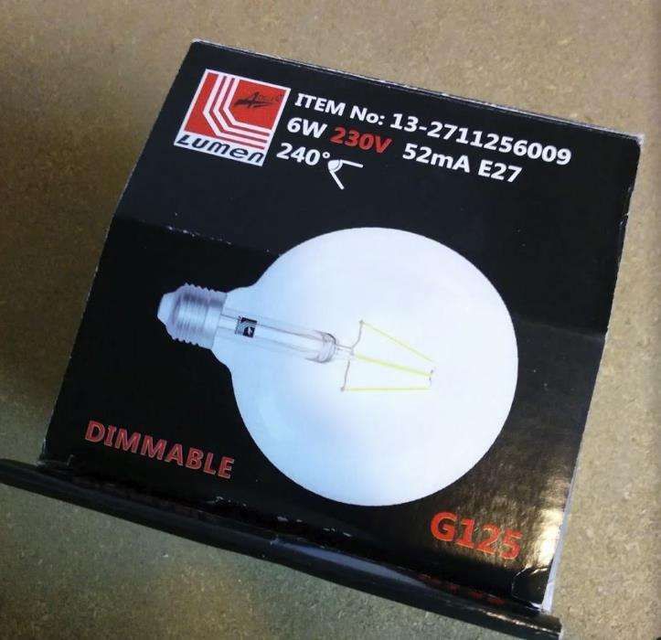 Bec LED DIMABIL G125 6W clar E27 Glob NOU Elegant in sufragerie