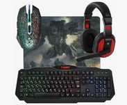 Беспроводная клавиатура + мышь + наушники + коврик Defender Target
