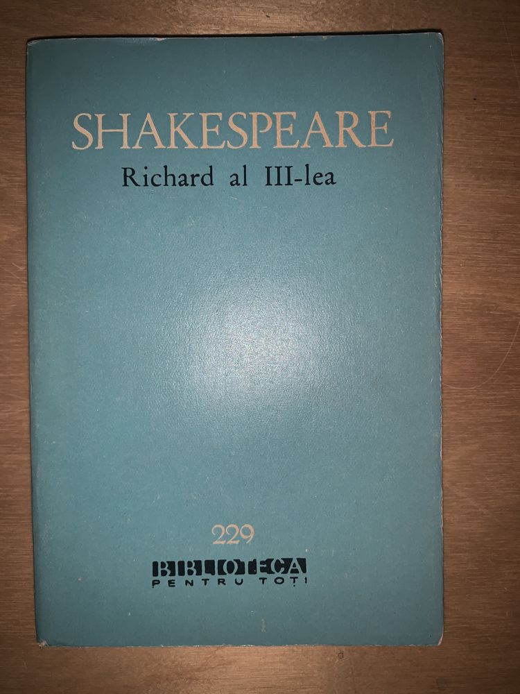 Shakespeare, colectie vezi titlurile, Hamlet, Othelo, Lear, Romeo si J