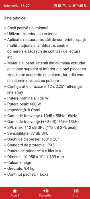 Boxe bose două piese