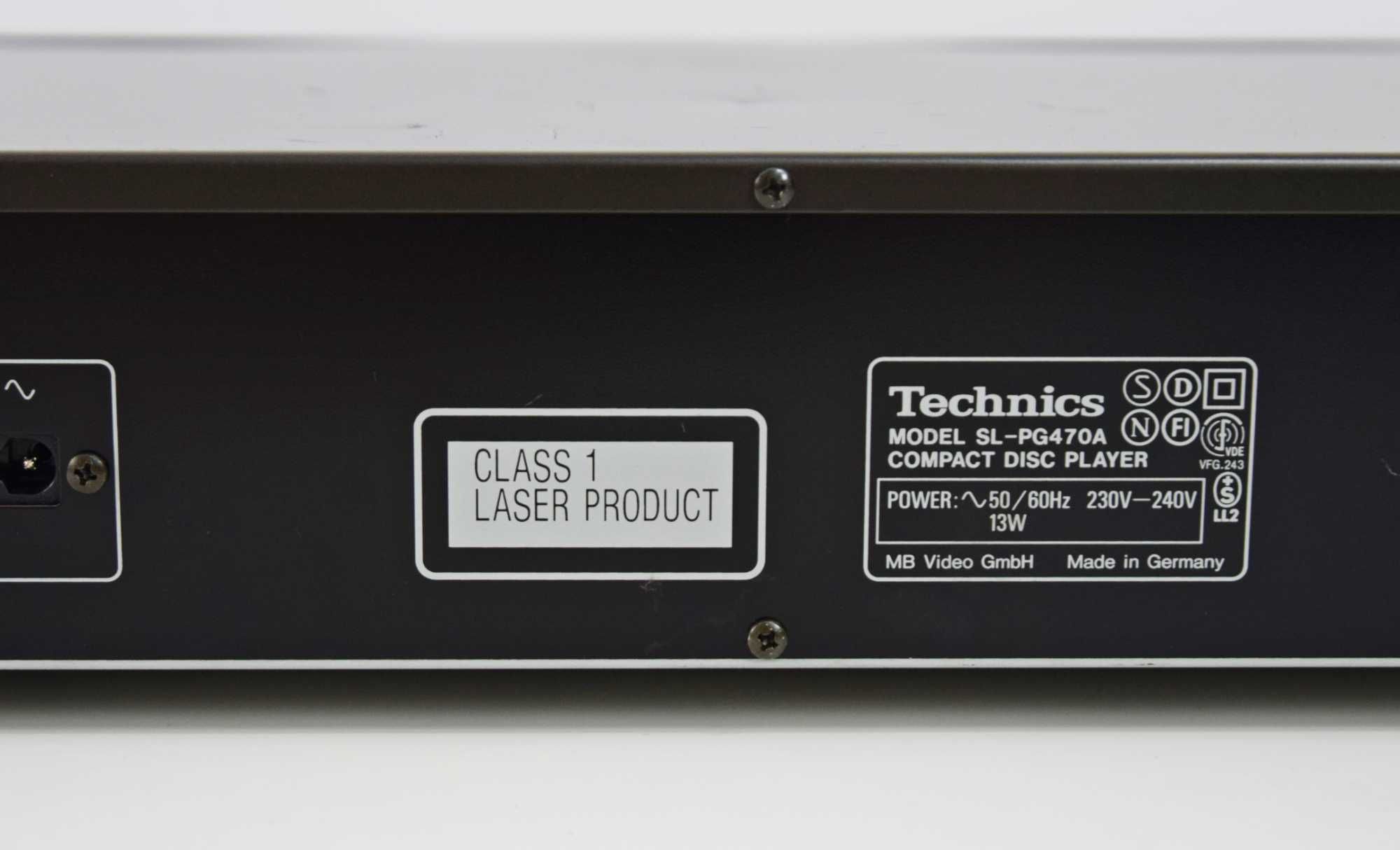CD Player Technics SL-PG 470 A