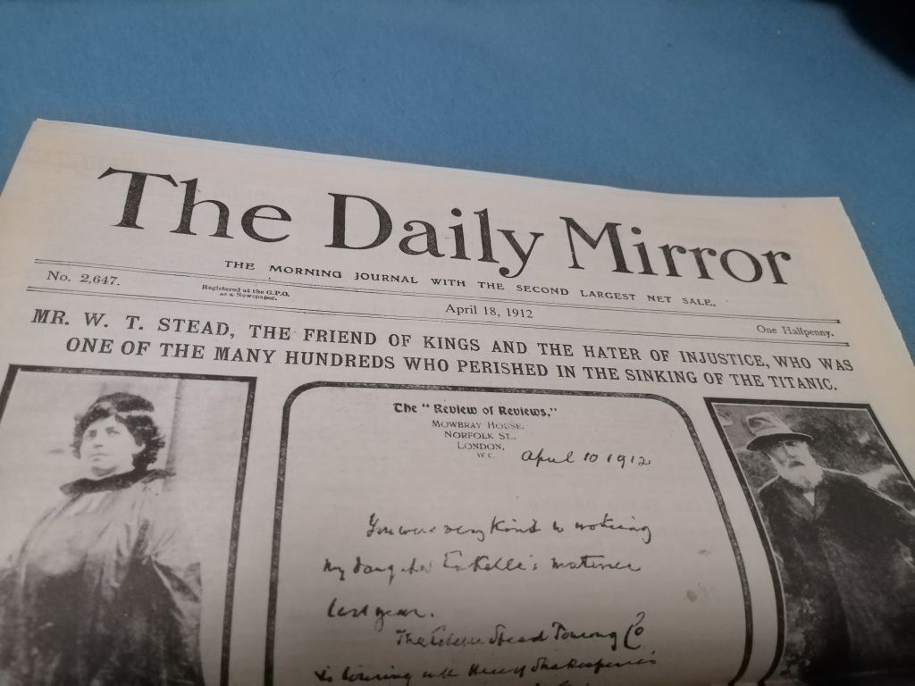 Daily Mirror de colectie: scufundarea Titanicului