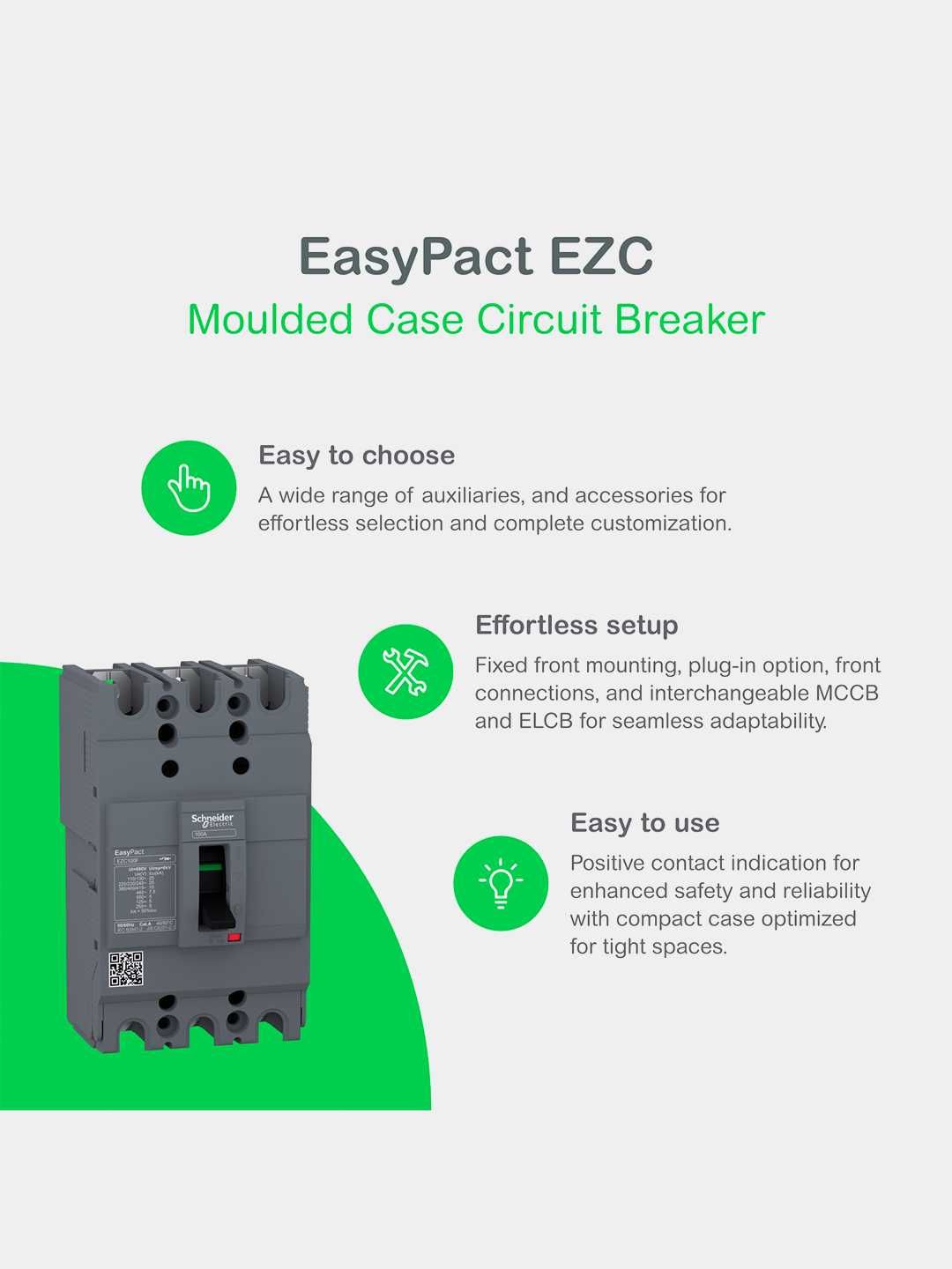 Автоматический выключатель Easypact EZC100H - TMD - 50 A - 3 полюса 3Т