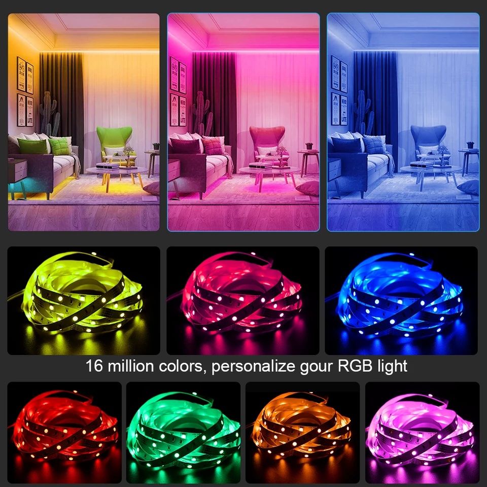 RGB Цветная диодная лента Музыкальная лед лента LED диодная подсветка