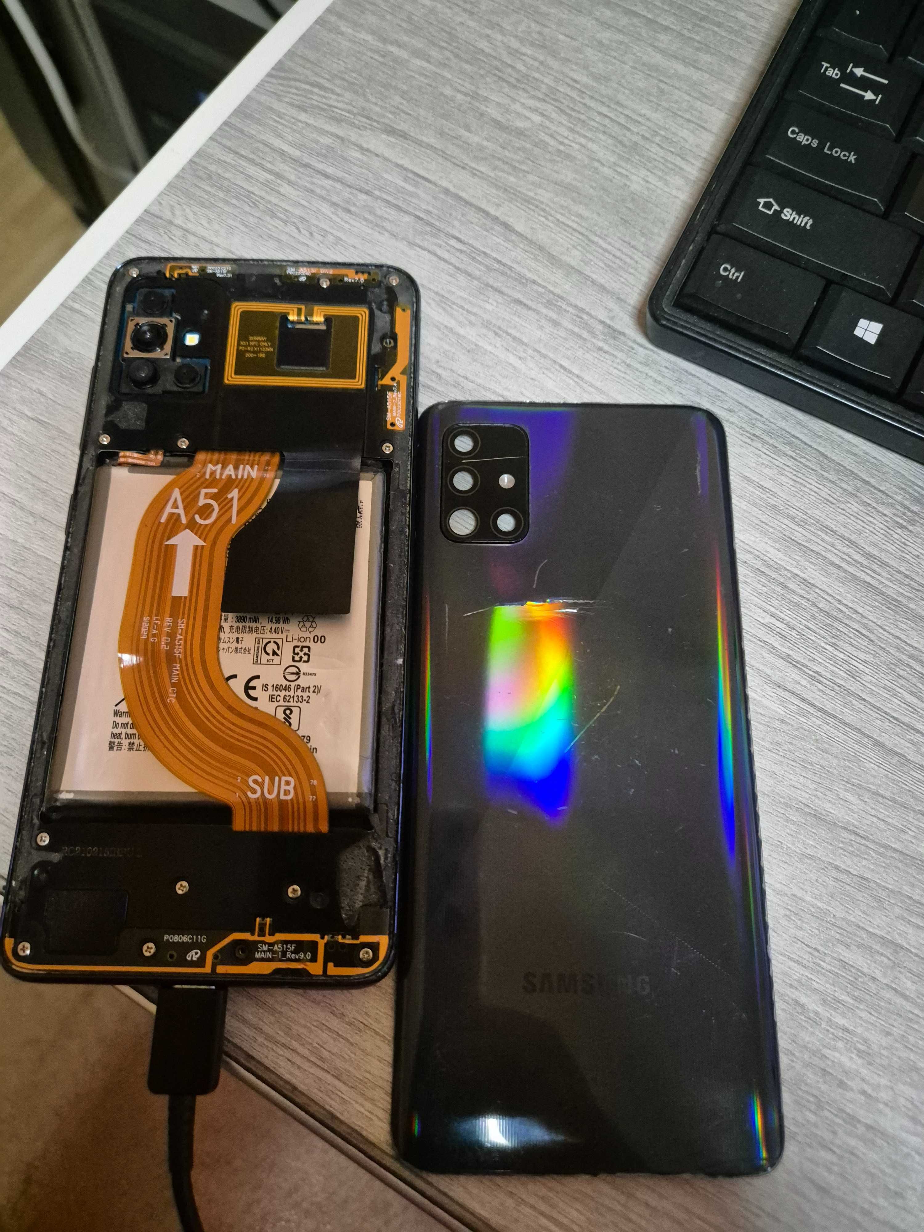 Samsung A51 cu bateria umflata